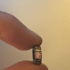 Pink gem Pandora spacer